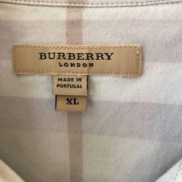 BURBERRY London Grey House Check Button-down Shirt 3\4-Sleeve XL MSRP $600 - Picture 5 of 6